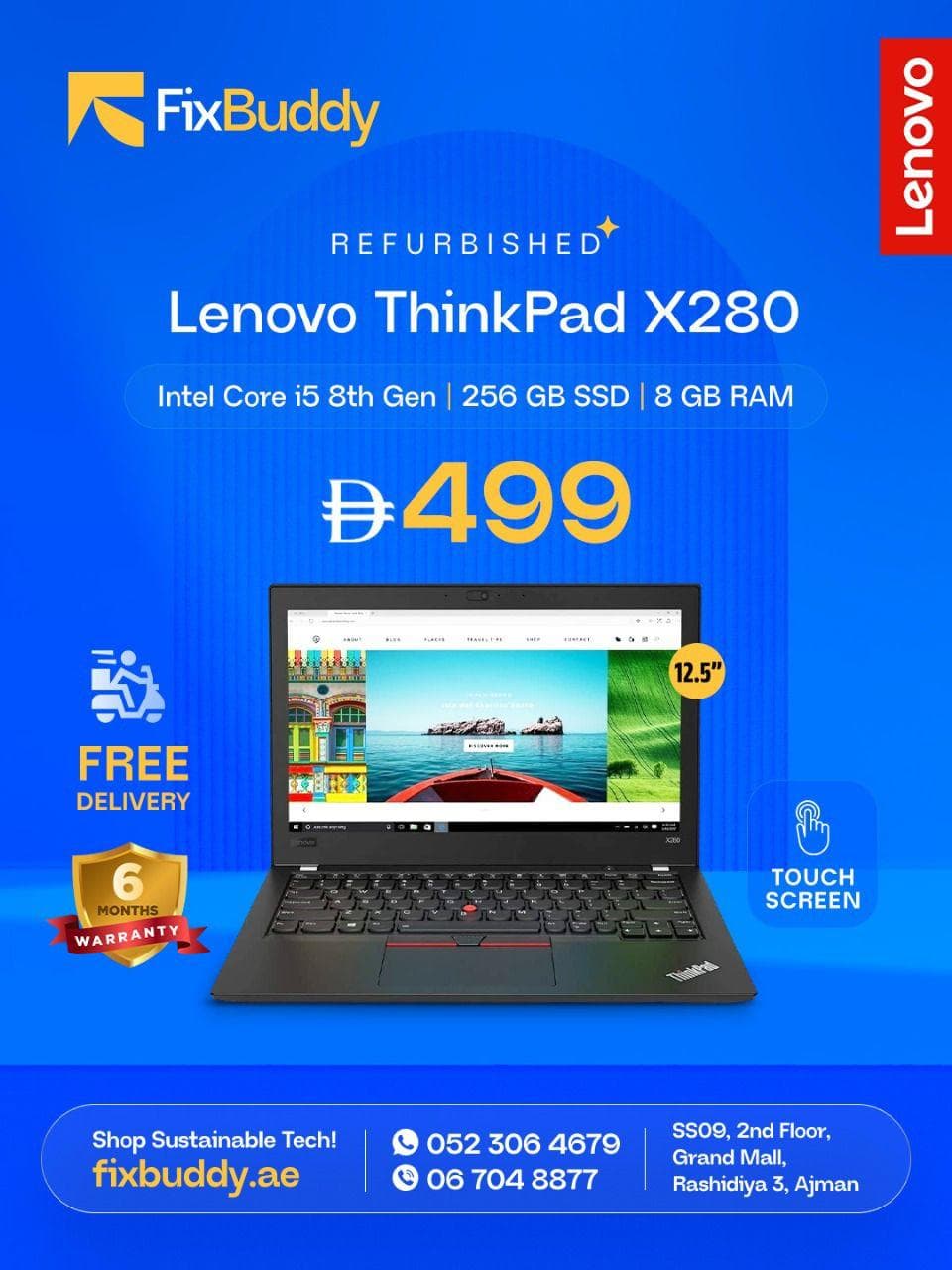 Lenovo ThinkPad x280 i5/8th 8/256