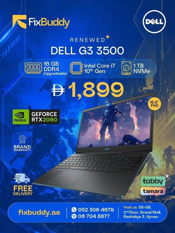 Dell G3 3500 i7 10th Gen - 16GB/1TB
